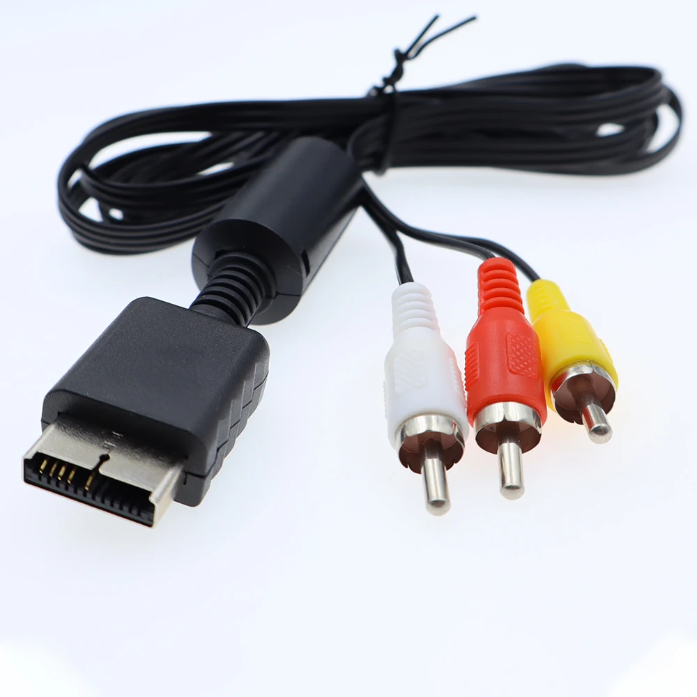 1/2/5PCS 1.8M Connecting AV Cable to RCA Composite Cable Cord For PS2 PS3 (6FT) Console Can Be Viewed on TV/Monitor