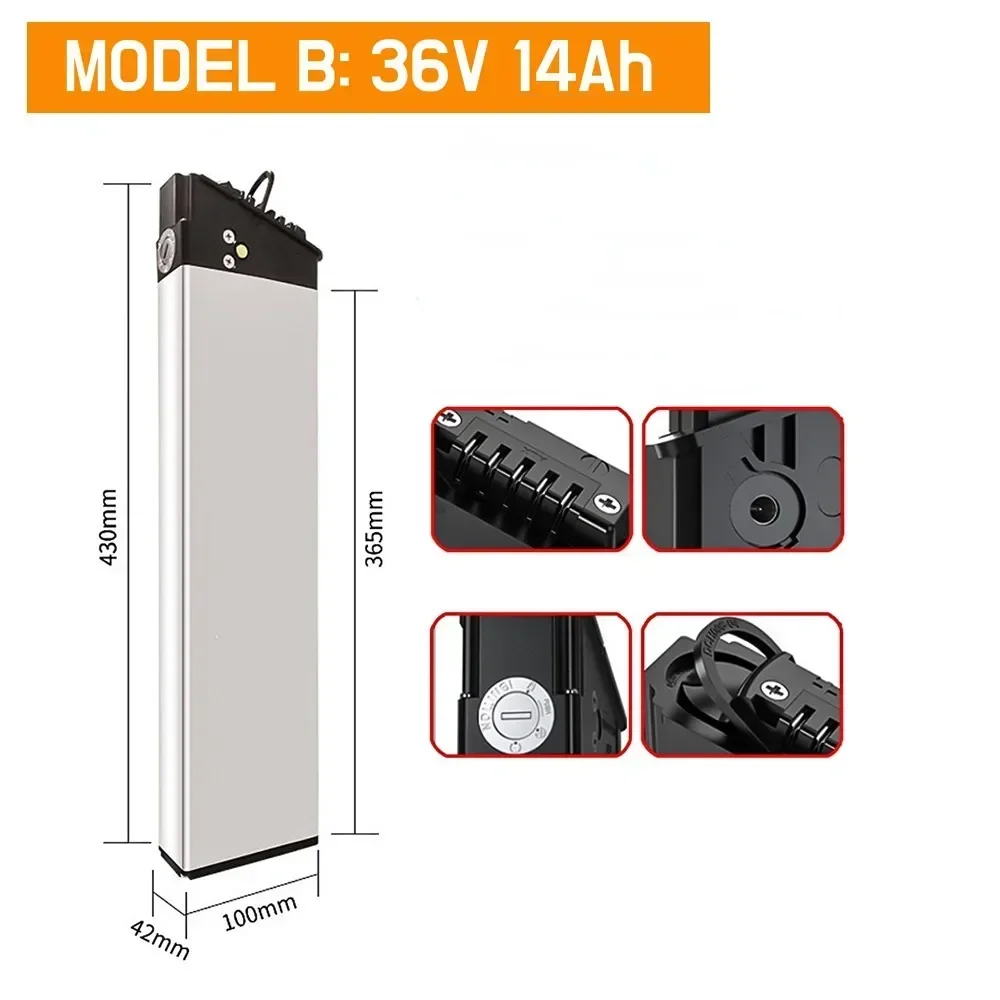 Aleaivy DCH-003/DCH-006 36V Akku 36V 10Ah 12Ah 14Ah 350W~600W Motorbatterie, für LO26 20LVXD30 MX01 LAFLY X3 JINGHMA R7 R5. 9