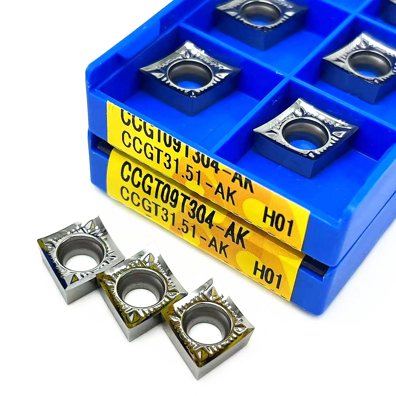 10 pz CCGT09T302 CCGT09T304 CCGT09T308 AK H01 utensile per tornitura interna inserto per tornitura in alluminio utensili per tornio in metallo CNC utensile da taglio