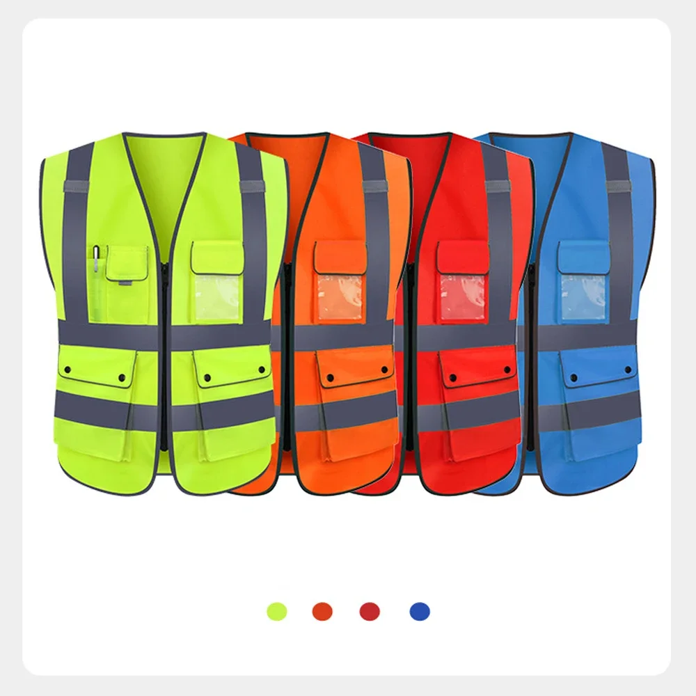 Industrial Safety Vest High Visibility Reflective Man Working Clothes Construction Security Protection Work Hi Vis Workwear