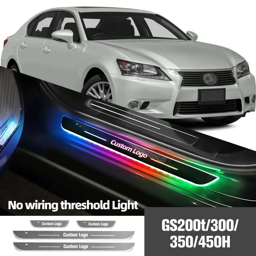 

Для Lexus GS200t GS300 GS350 GS450H 2000-2020 Автомобильная Флейта с индивидуальным логотипом Флюоресцентный порог аксессуары