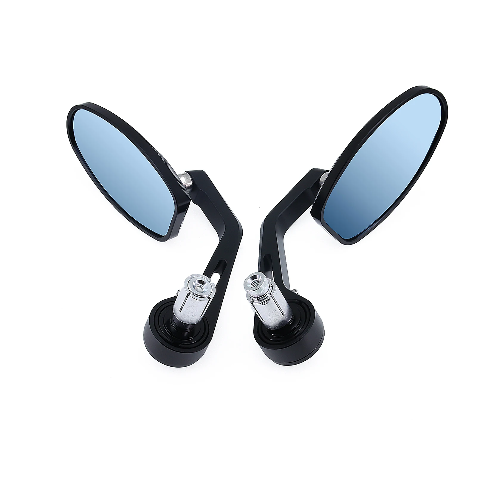 QC 2 قطعة مرآة مقبض مناسبة لعرض المقبض 17 مللي متر دراجة نارية مرآة الرؤية الخلفية دراجة نارية اكسسوارات عالمية الديكور #5