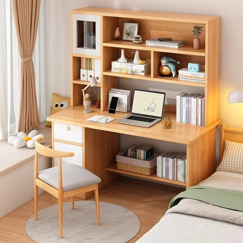 

Desk bookshelf integrated table adult computer desk desk student home writing table junior high school student bedroom