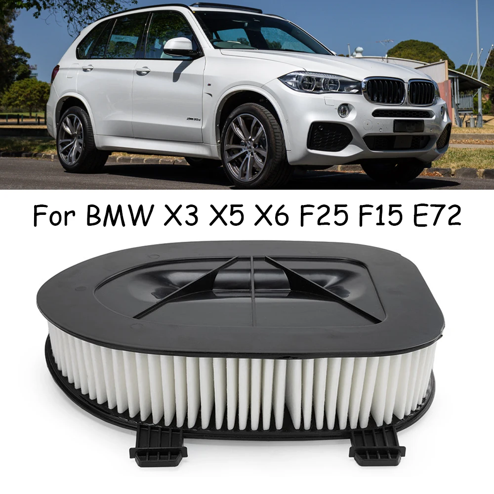 1pcs New Car Engine Air Filter 13717811026 For BMW X3 X5 X6 F25 F15 E72 E71 E70 2.0-3.0L High Quality Car Air Filter Element