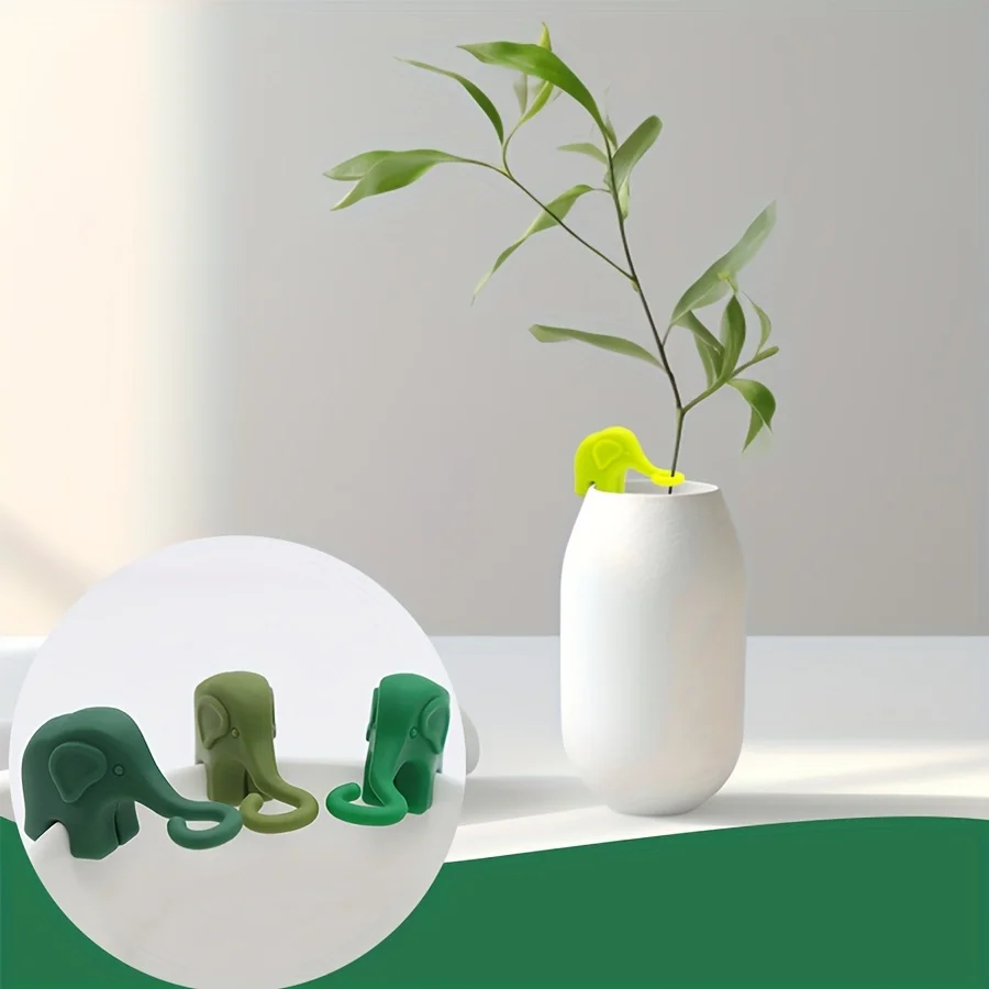 

1 шт., новый продукт, милая рамка для поддержки растений в форме слона, фиксирующая чашка, силиконовая фиксирующая рамка для растений