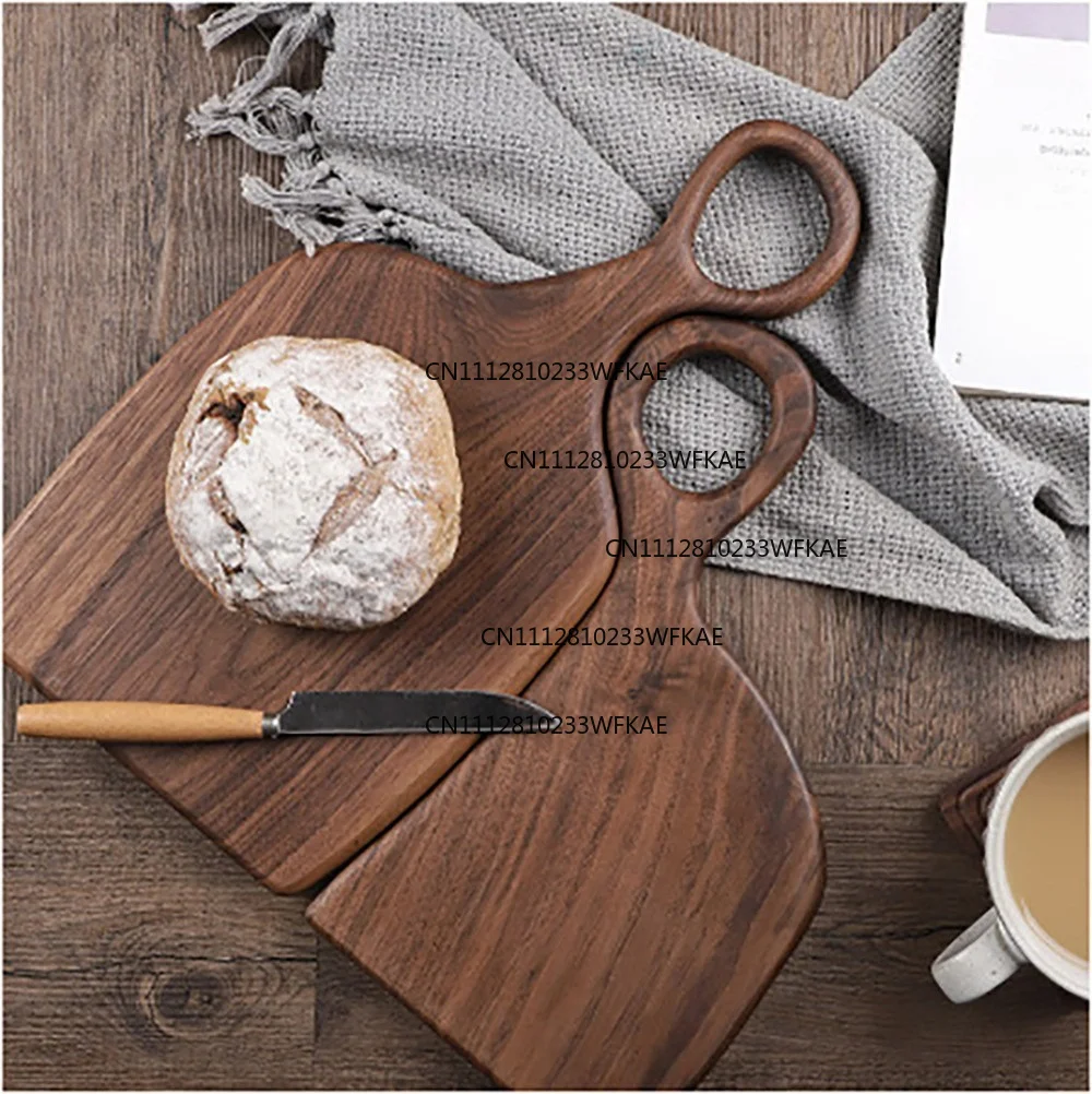 Creative black walnut acacia couple cutting board wooden steak bread tray solid wood cutting board set