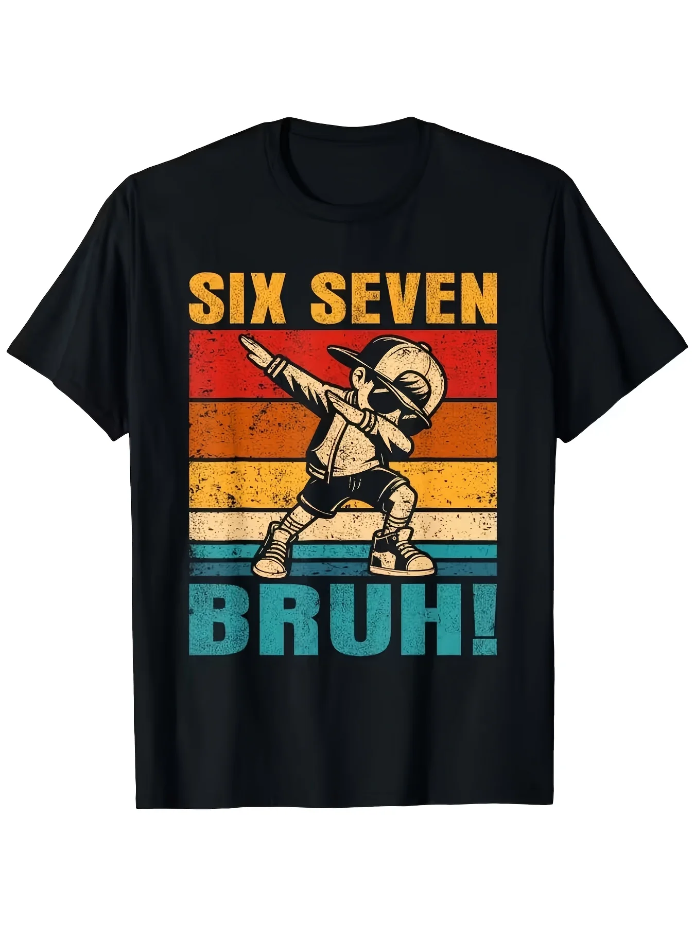 

Fun Six Seven Bruh Internet Meme T-Shirt, Unisex Kids' Style - 67 Number Design with Dab Dance And Gen Alpha Slang - Casual Round Neck Tee, All-Season Durable And Comfortable, Trendy Gift for Youngsters - 67 Pattern And Bruh Text