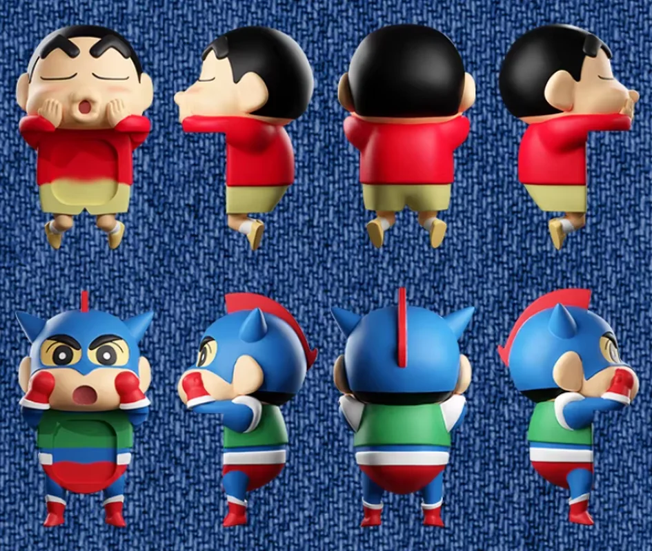 6pcs Anime Figure Xiaoxin Screen Lying Style Blind Box Kawaii Car Ornament Cartoon Figure Display Decor Craft Toys Festival Gift view 5