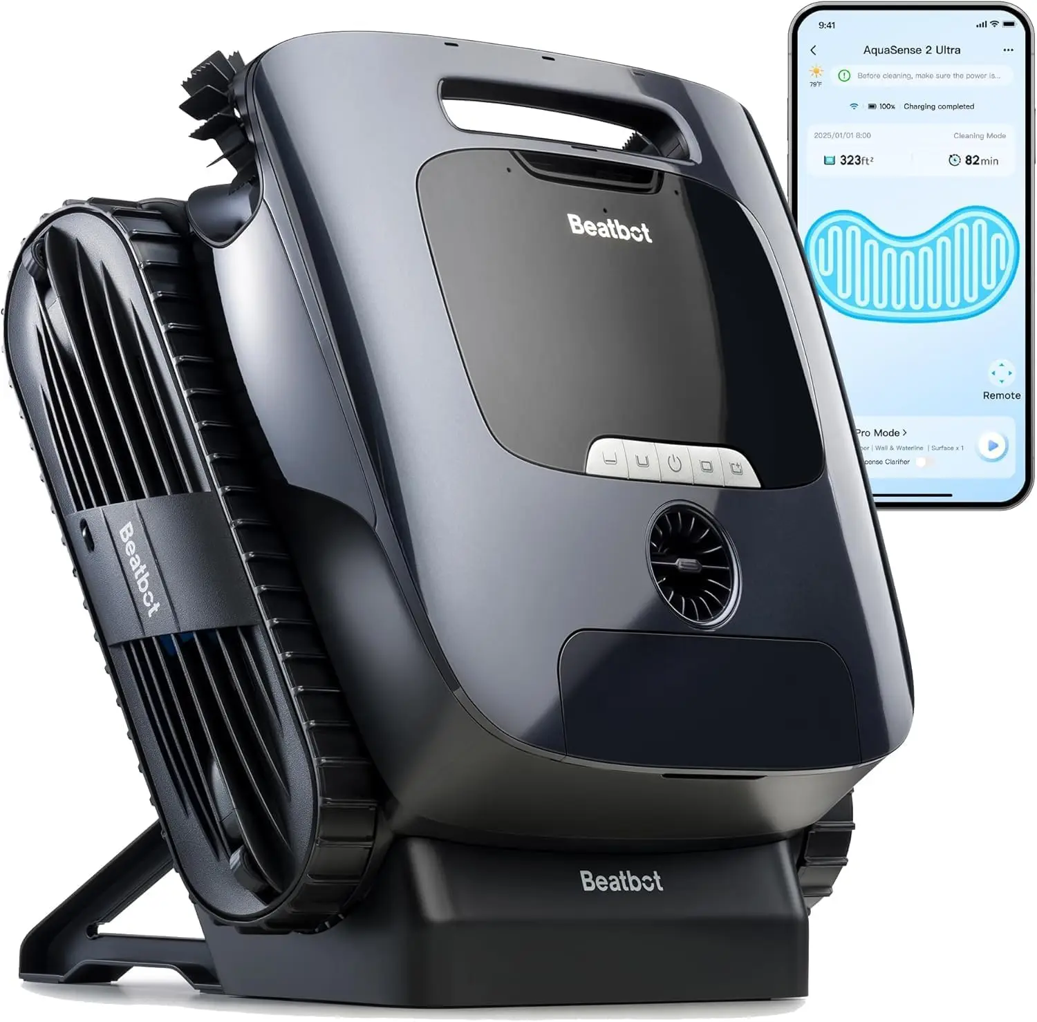 Limpiador Robótico de Piscinas Inalámbrico Beatbot AquaSense 2 Ultra, Mapeo con Cámara IA, Skimmer 5 en 1, Clarificación del Agua, Control por Aplicación
