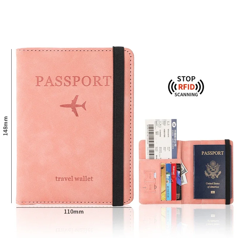 RFID Passport Bag Protective Cover Travel Wallet Document Card Holder Passport Holder Air Ticket Holder Overseas Storage Bag