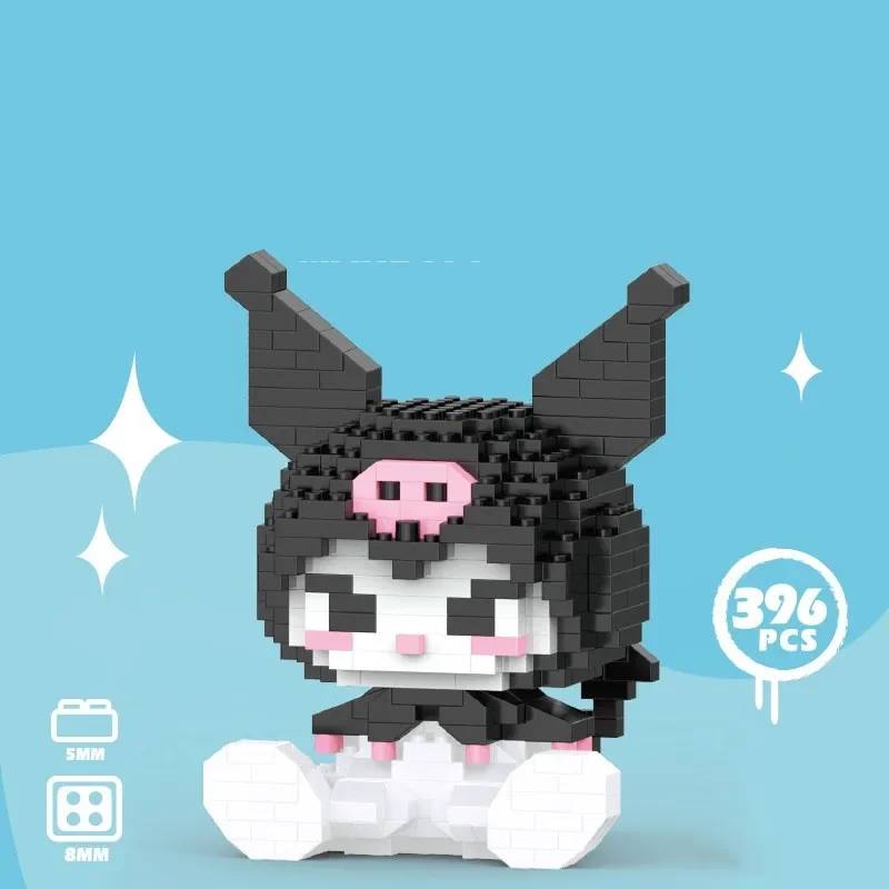 Hello Kitty Building Block Sanrio Anime Figure Kuromi giocattoli assemblati ornamento decorativo modello My Melody Puzzle per bambini regali