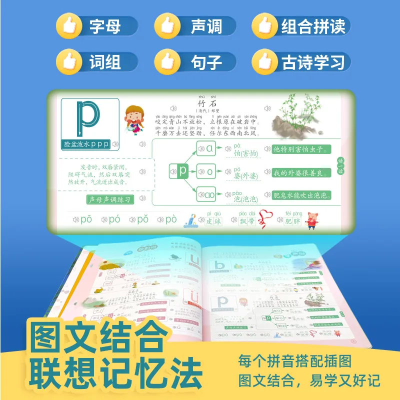 Learning Pinyin Audio Book for Children's Early Education Enlightenment