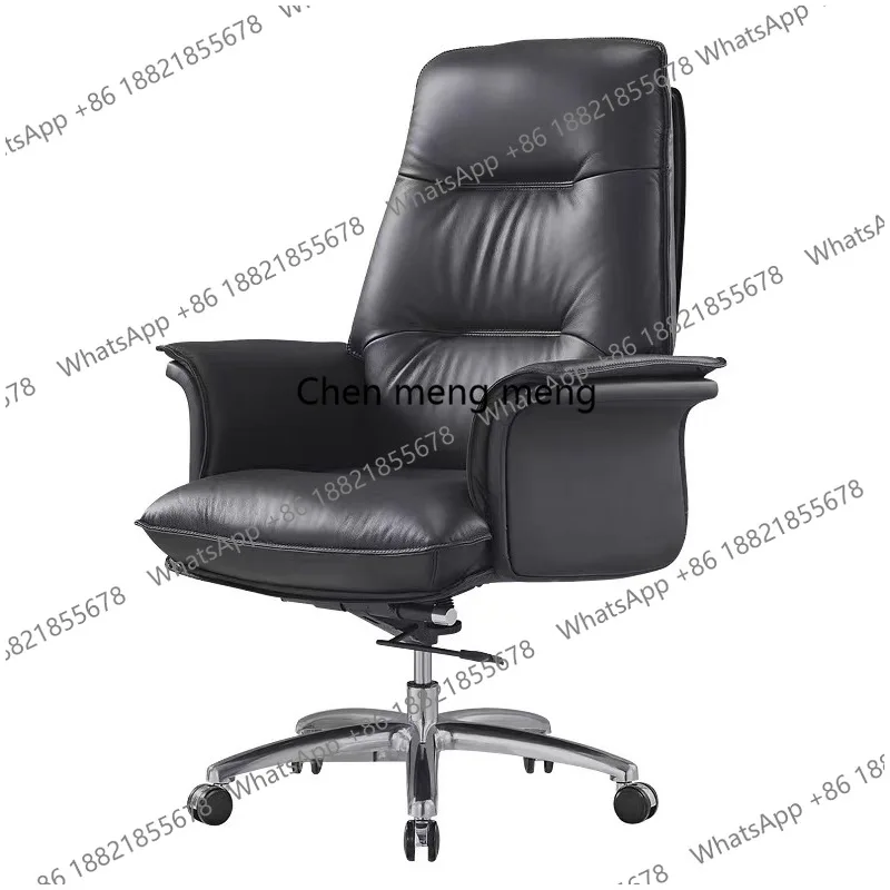 Boss office computer chair universal wheel simple modern lift rotating chair supervisor large class leather chair