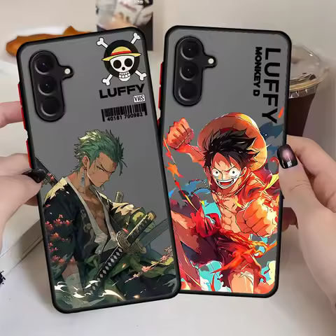 Back Phone Cover Case for Samsung Galaxy A54 A52 A56 A53 A25 A26 A35 A36 A73 A21s A24 A34 A22 Anime One Piece