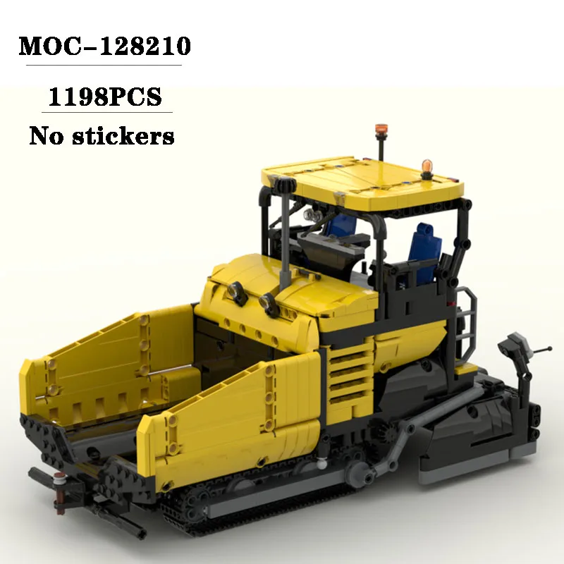 New Building Block MOC-128210 Spliced Building Block Asphalt Paver 1198PCS Adult and Children\'s Educational Toys Birthday Gift