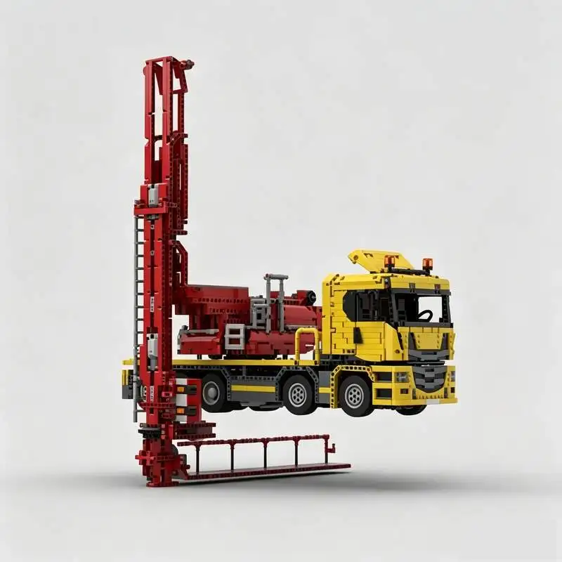 4871PCS Technic Engineering Bridge Inspection Vehicle Model Custom Building Blocks Educational Assembly Birthday Christmas Gift
