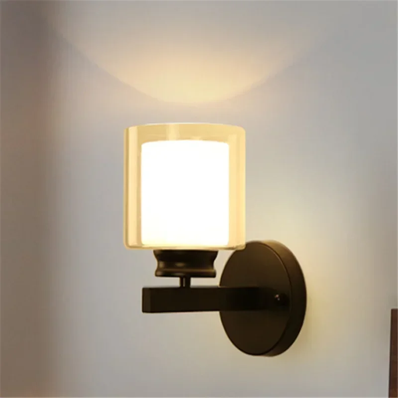 Modern Minimalist Bedroom Bedside Wall Lamp Corridor Glass Lamp Wall Decoration Living Room Corridor Wall Lamps