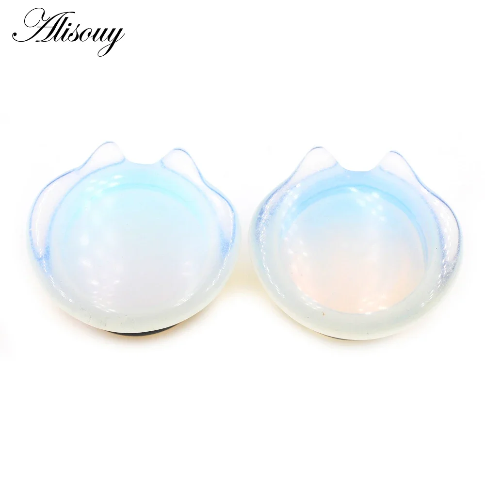 Alisouy 2PC New Cat Style Stone Ear Plugs Tunnel Piercing Body Jewelry Ear Expander Gauges 6-16mm Ear Expansion