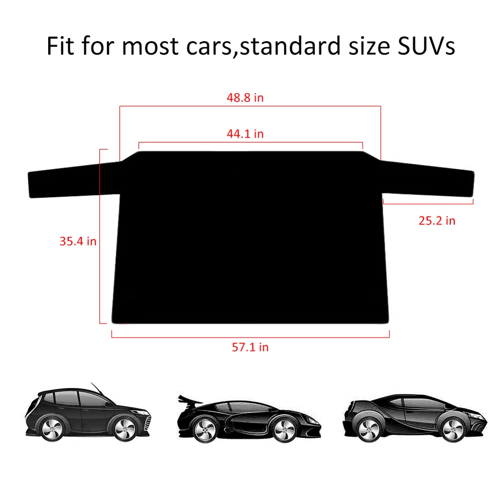 Car Rear Windscreen Snow Cover Anti Foil Ice Dust Sun Windshield Frost Covers Sun Shade Protector for Vehicle Rear Windshield