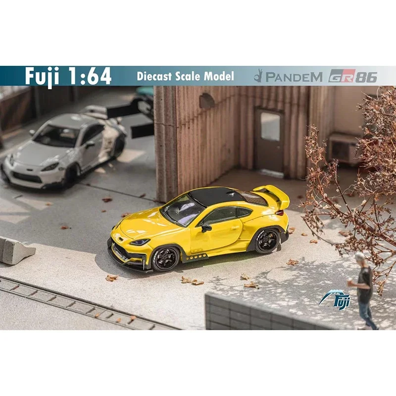 Fuji 1:64 Pandem GR86 MK2 Rocket Bunny Diecast Diorama Car Model Collection Miniature Toys