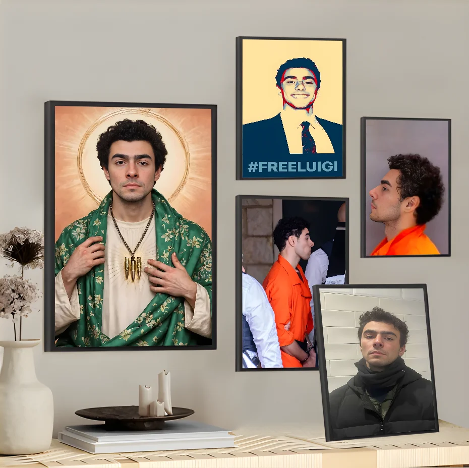 

L-Luigi M-Mangione Hero Poster Wall Art Painting Study Nordic Home Decor