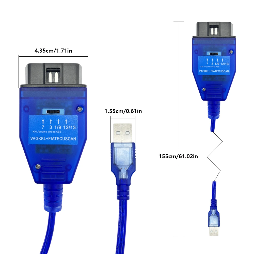For VAG409 kkl Switched version with FT232RL chip OBD2 USB Scanner Interface For VW /Audi/Seat /Skoda,for fiat  ecu scan tool