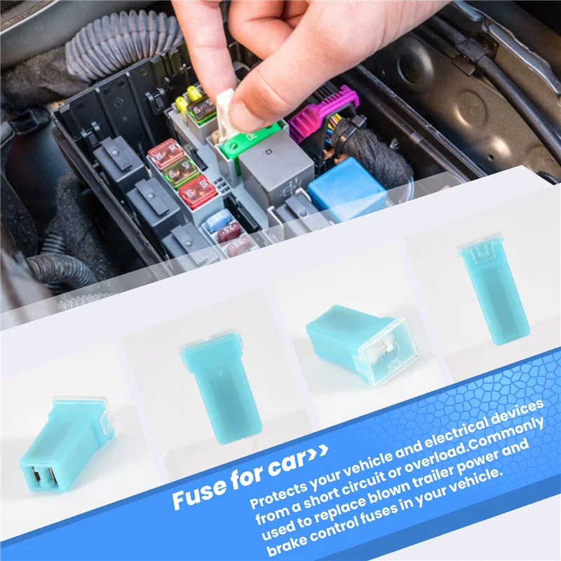 AB08-10 Pc Car Fuse FMX Female Maxi Fuse Assortment LOW And TALL/STD Shaped Assortment Fuse 20A 30A 40A 50A 60A