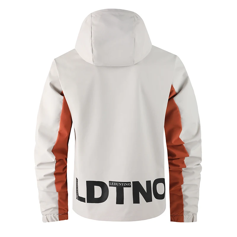 Oversized Color-Block Tactical Jacket - Waterproof, Brand Logo Multi-Pocket, Heavy-Duty for Outdoor Exploration & Daily Fashion