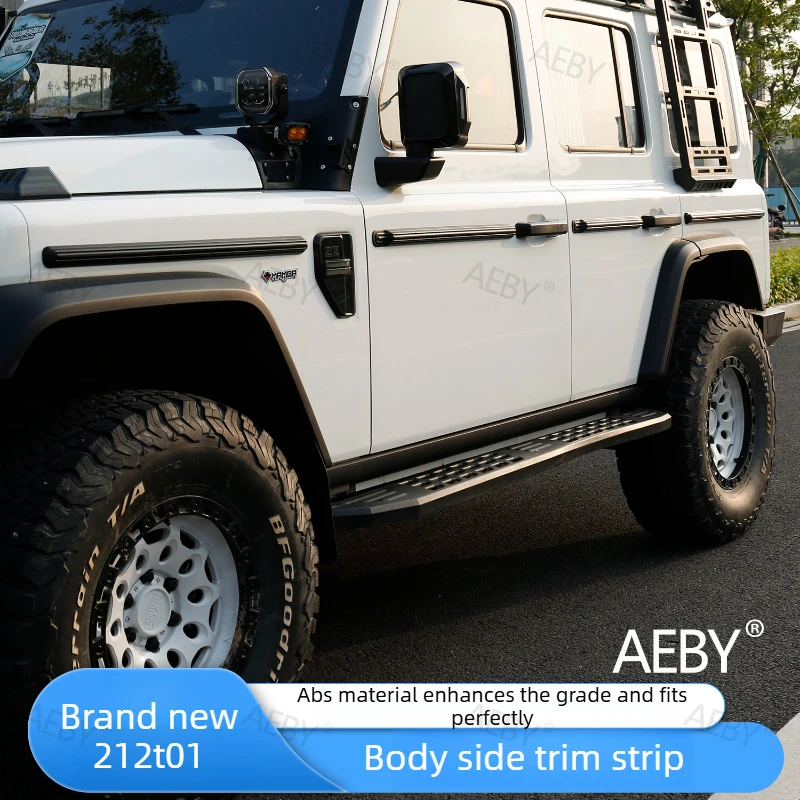 AEBY For BAIC 212 T01 Side body stripe decals,Body side trim strips,Car door anti-scratch protective sticker,auto parts