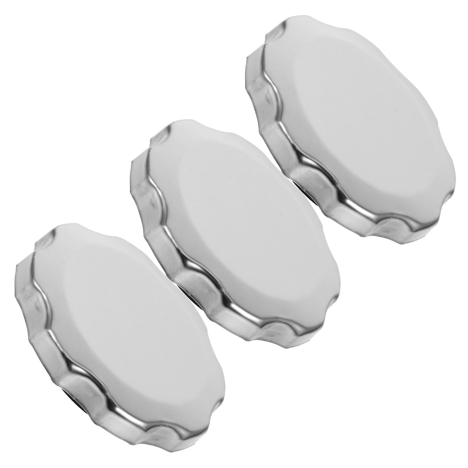 

3pcs Fuel Tank Cap Universal Fit Leakproof Design for Mini Bike Lawn Mower Agricultural Vehicle Silver Color Gas Can Caps