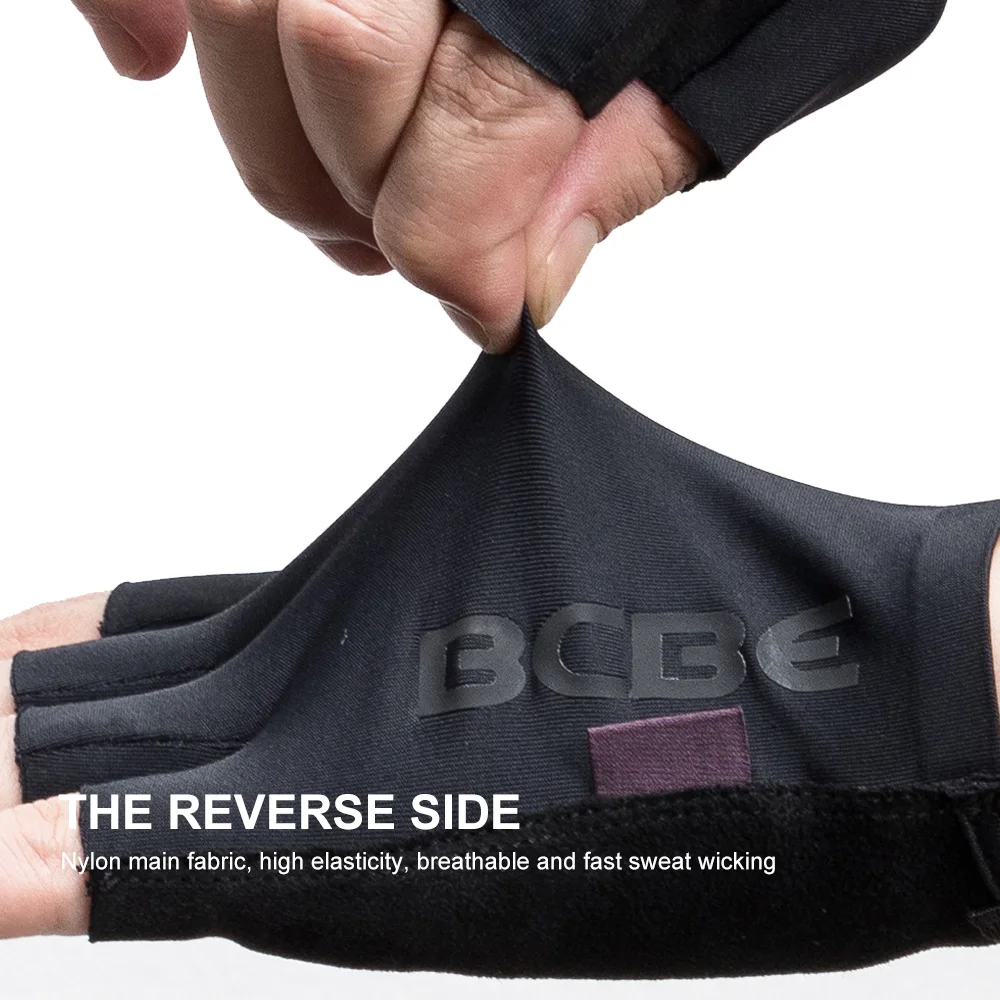 BCBE Half Finger Cycling Gloves Men Women Summer Breathable Anti Slip Bicycle Gloves Pro Team MTB Road Bike Sport Outdoor Gloves