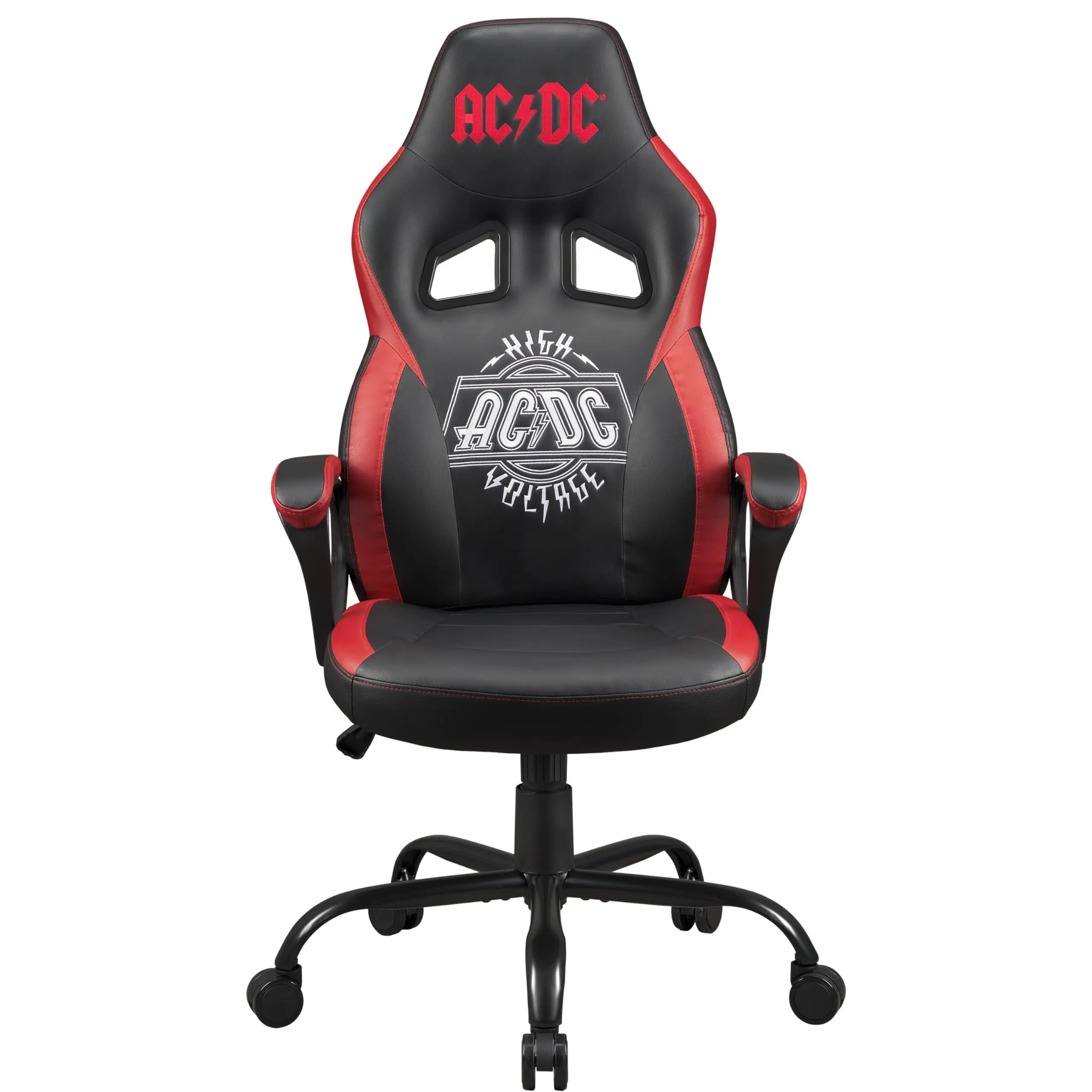 Ergonomic Gaming Chair With Adjustable Height And Rocking Function Black Red