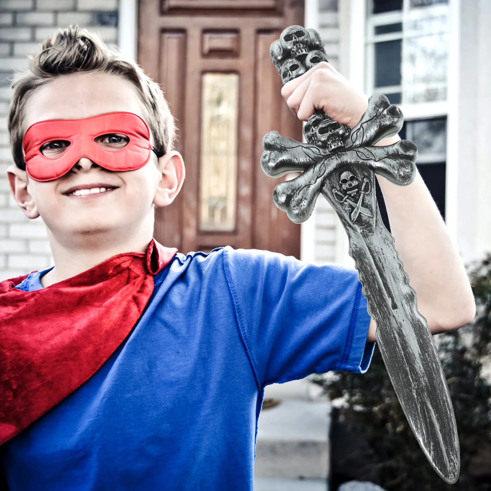 2Pcs Pirate Swords for Halloween Costume Party Play Pretend Battle Props Resistant Training Sword for Birthday Event