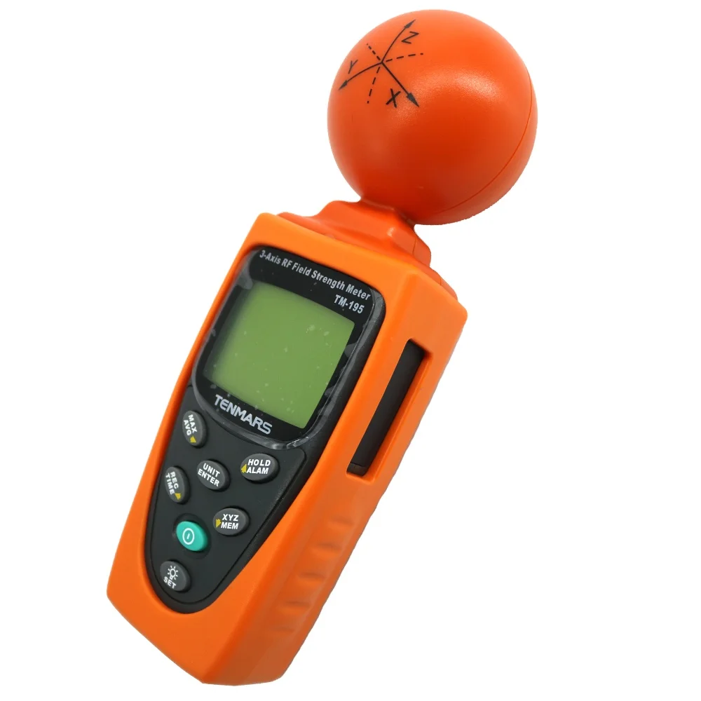 3 Axis TM-195 EMF Tester RF Field Strength Meter High-frequency Electromagnetic Radiation Detector Range 38mV to 20V/M