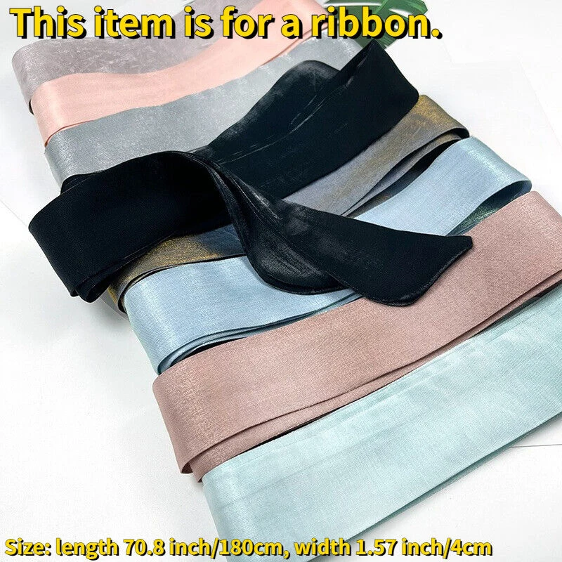 Women Fashion Thin Waist Belts Fabric Streamer Lady Silk Scarf Shimmer Imitation Silk Tie Ribbon For Dresses Jeans Belt