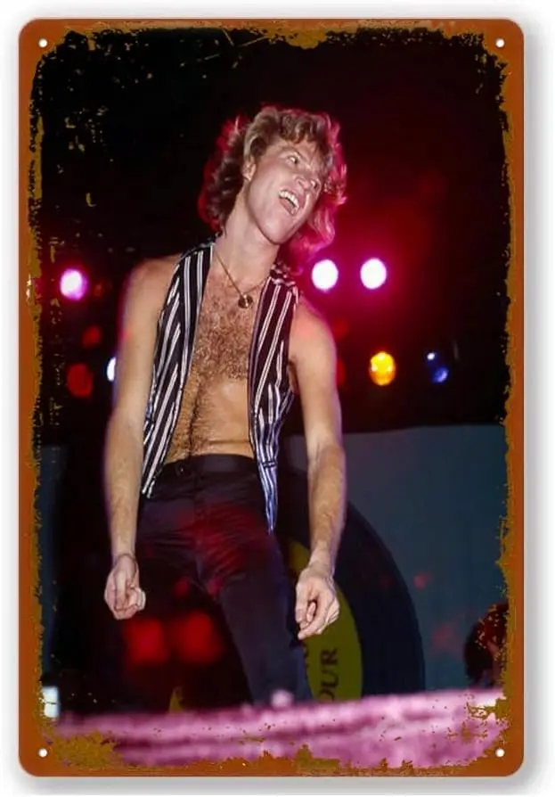 Andy Gibb Poster Tin Sign Vintage Metal Sign Bar Club Wall Art Decoration 8X12 Inches