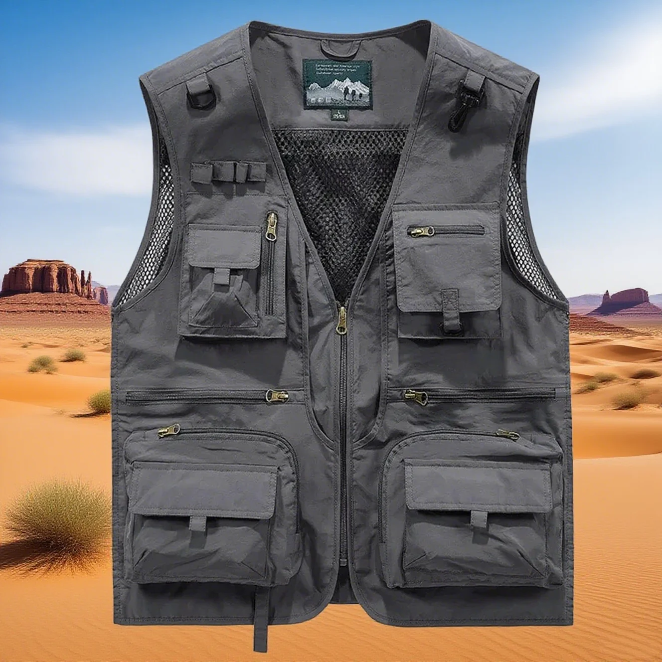 

14-карманный летний новый мужской тактический американский походный жилет для рыбалки, мужская сетчатая рабочая одежда для фотографа, куртка без рукавов, жилет для инструментов