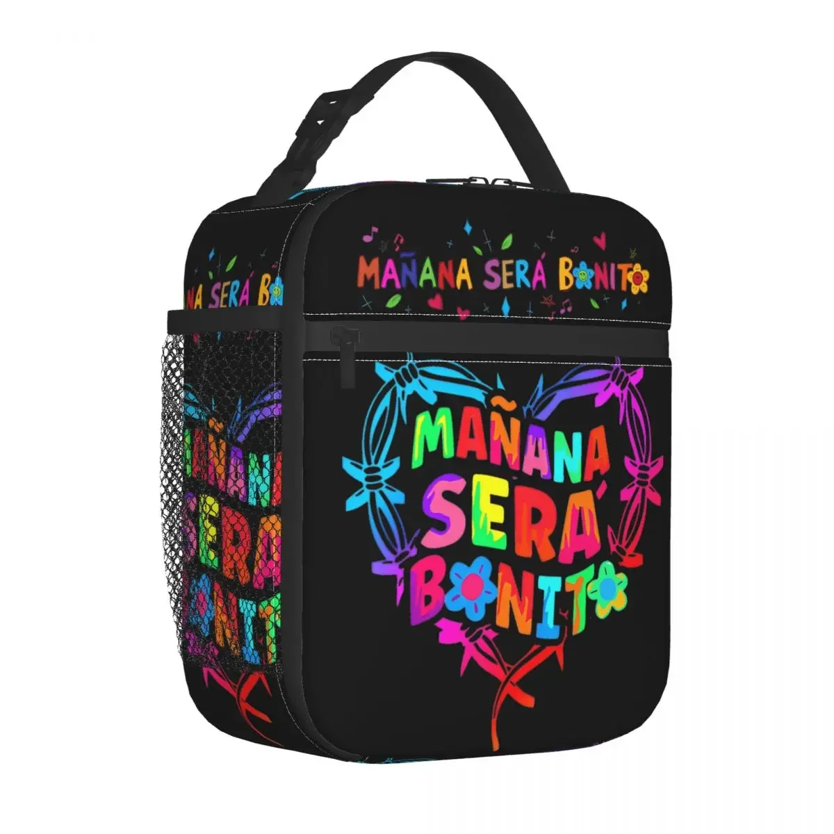 

Manana Sera Bonito Karol G Insulated Lunch Bag Large Heart Meal Container Cooler Bag Tote Lunch Box Work Travel Food Bag