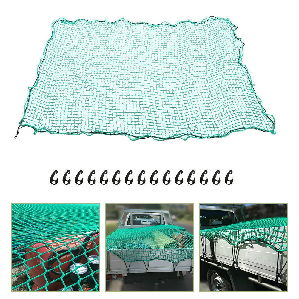 Net Heavy Truck Bed Pick up Cargo Extend Cover Bungee for Pickup Trucks Duty Nylon Trailer Universal Storage Bag Double Mesh