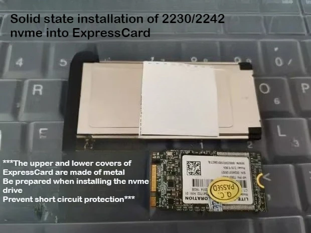 Zdjęcie 5: Interfejs ExpressCard do dysku SSD m.2 nvme x201 T430 hp8570 w520