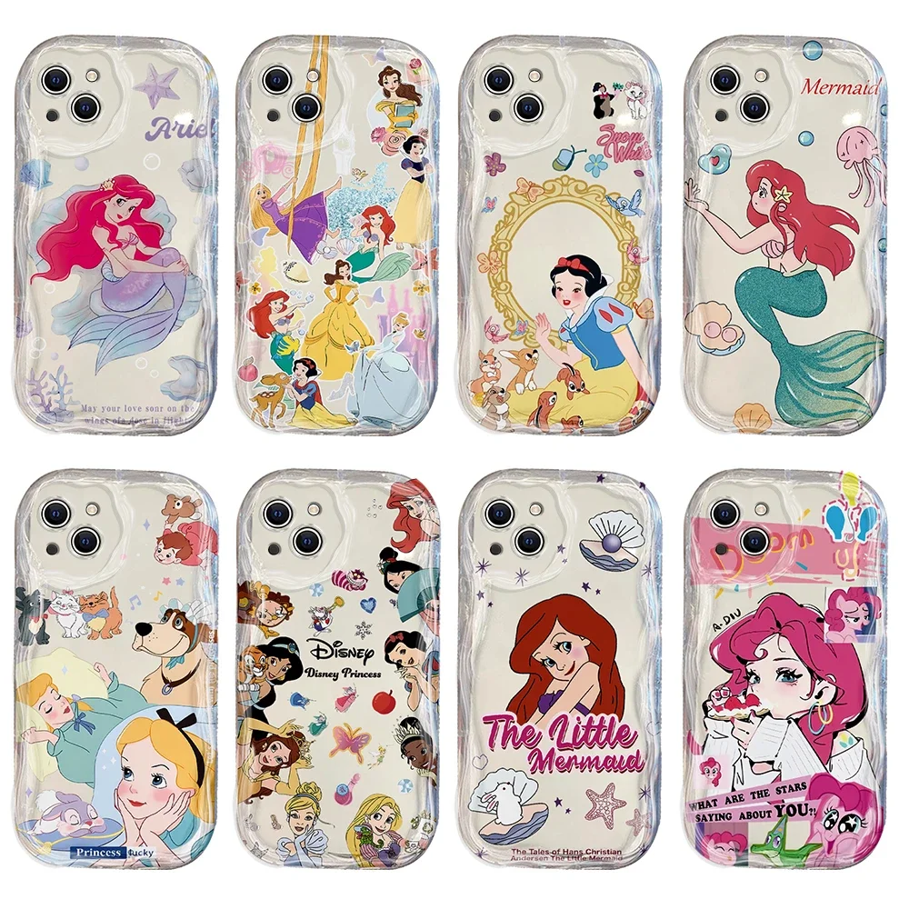 

Cute Ariel Disneys Princess 3D Wave Case For Samsung A73 A72 A55 A54 A53 A35 A34 A33 A25 A24 A23 A15 A14 A13 A05 A04 4G 5G Cover