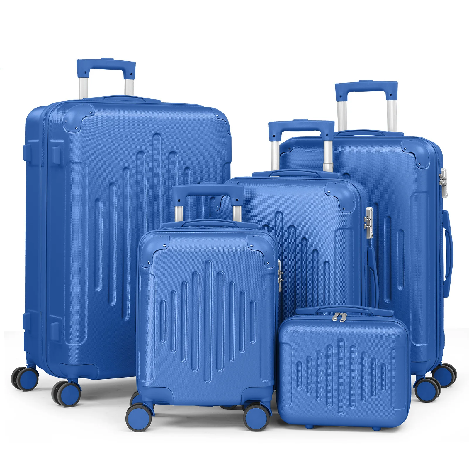 

5/1pc Luggage Set with Corner Protectors, 12/16/20/24/28 Inch Hardshell Spinner Suitcases, TSA Lock, Lightweight Large Capacity Checked And Carry-On Baggage for Travel, Business And Vacation