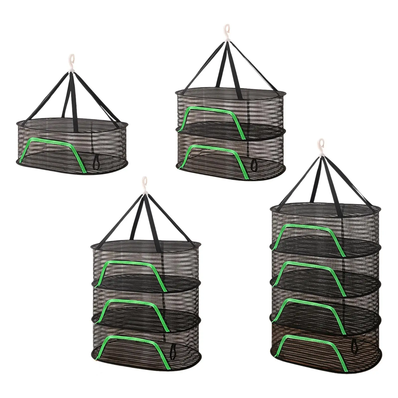 Home Drying Net Portable Space Saving Lightweight Fish Drying Racks with Zipper for Tea Flowers Vegetables Meat Drying Net