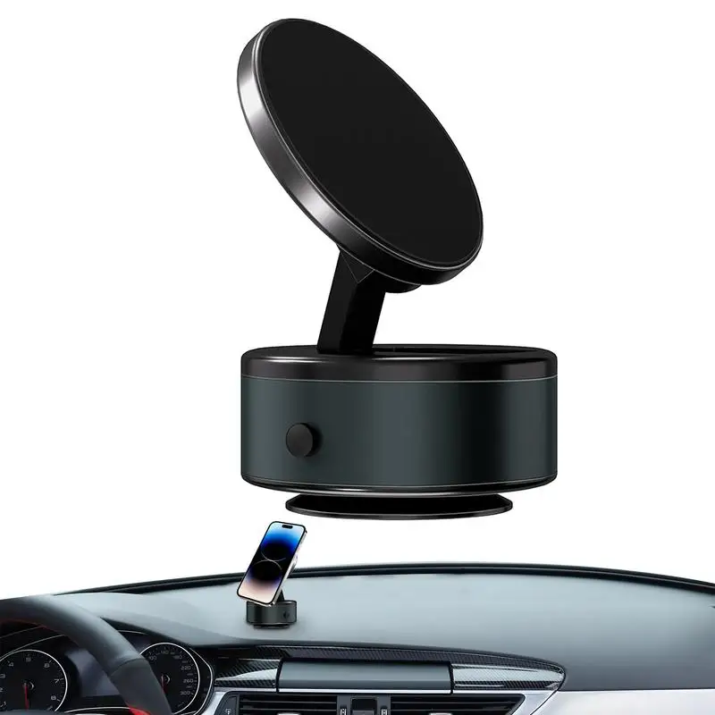 Vacuum Suction Phone Holder Magnetic Car 360-Degree Rotatable Phone Mount Foldable Phone Holder Multipurpose Phone Support For