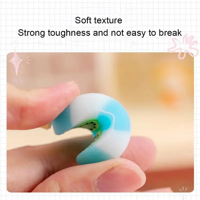 Lytwtw's Cartoon Cute Kawaii Ice Cream juego de Mini goma de borrar para niños, papelería novedosa, suministros escolares de oficina, 1 Juego