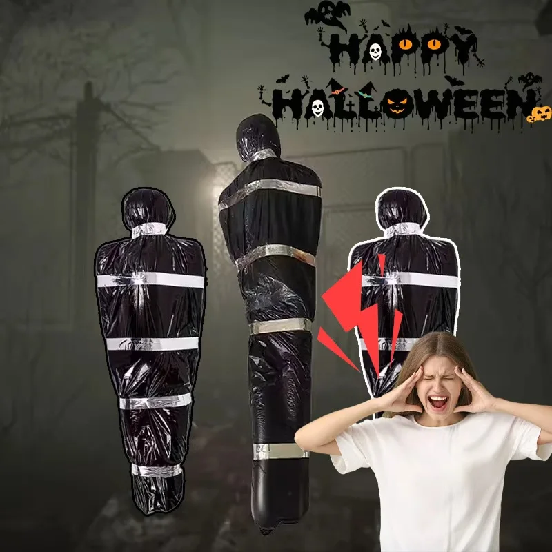 Straszne rekwizyty na Halloween, grozy, zwłoki, na zewnątrz, do ogrodu, nawiedzonego domu, straszne dekoracje na Halloween, DIY, realistyczne sztuczne ciało