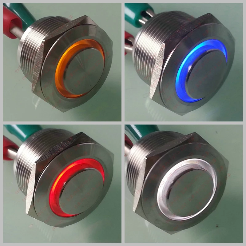 22mm stainless steel light reset car modification / computer start power / waterproof metal button switch