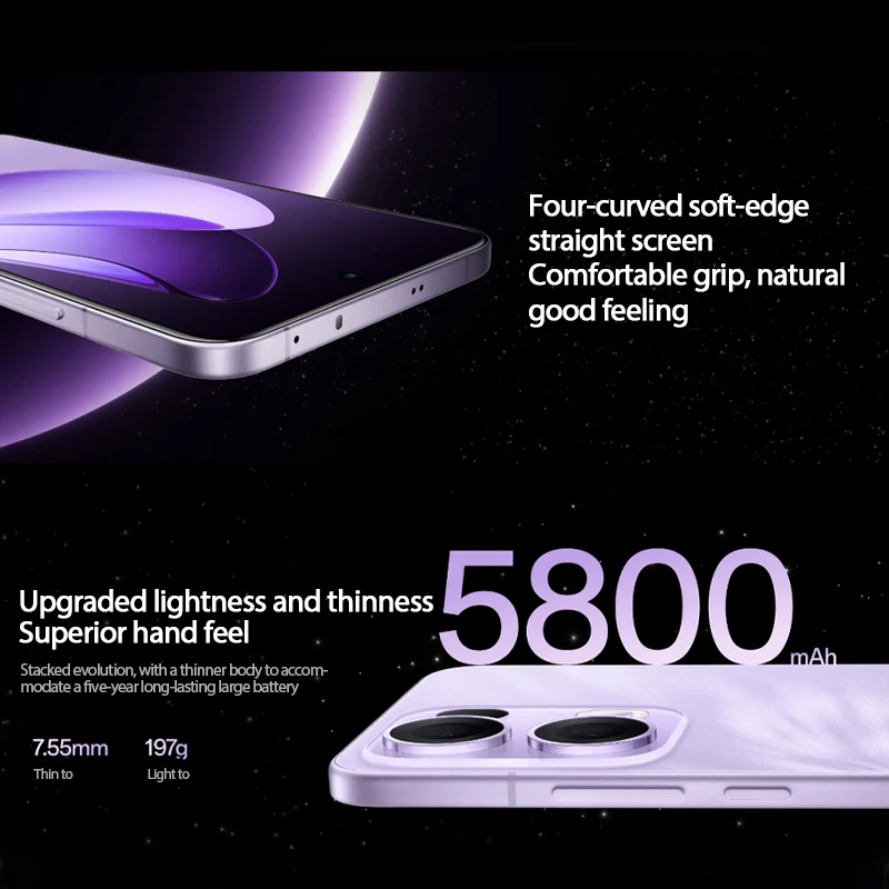 Nuevo OPPO Reno 13 Pro 5800mAh 80W SuperVOOC 50W Dimensity inalámbrica 8350 6,83 "AMOLED 120Hz IP69 50MP cámara trasera OIS OTA NFC