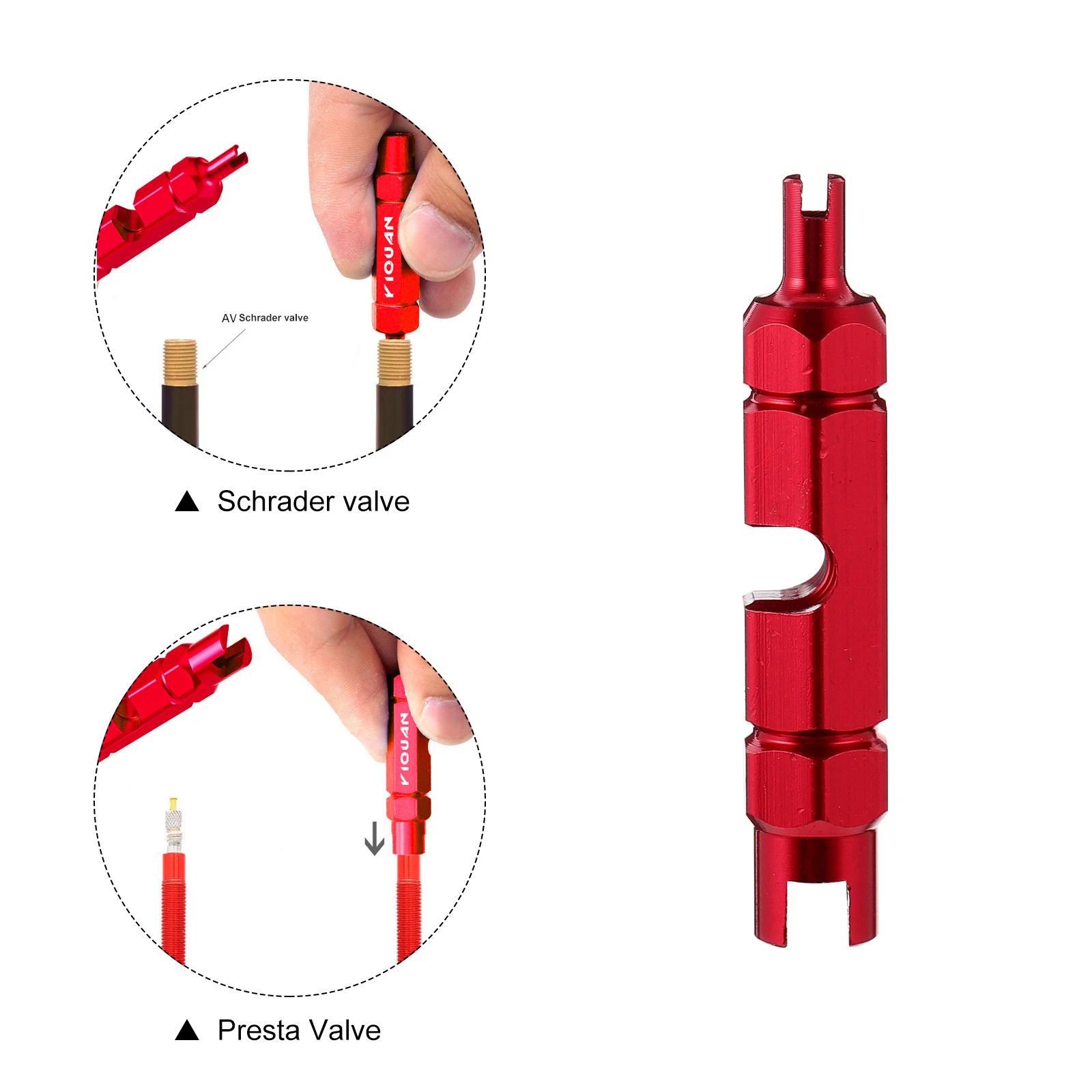 

Valve Core Tool French Mouth Tube Extension Disassembly Wrench Gas Nozzle Bike Tube Removal Durable AntiSlip