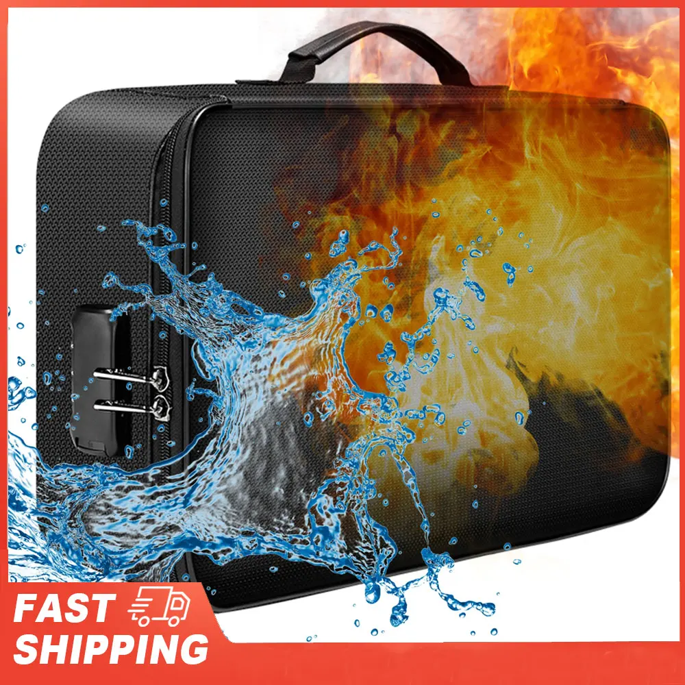 

Сумка-органайзер, безопасная сумка, огнестойкая сумка для документов с замком, застежка-молния, огнестойкая и водостойкая сумка для денег, инструмент